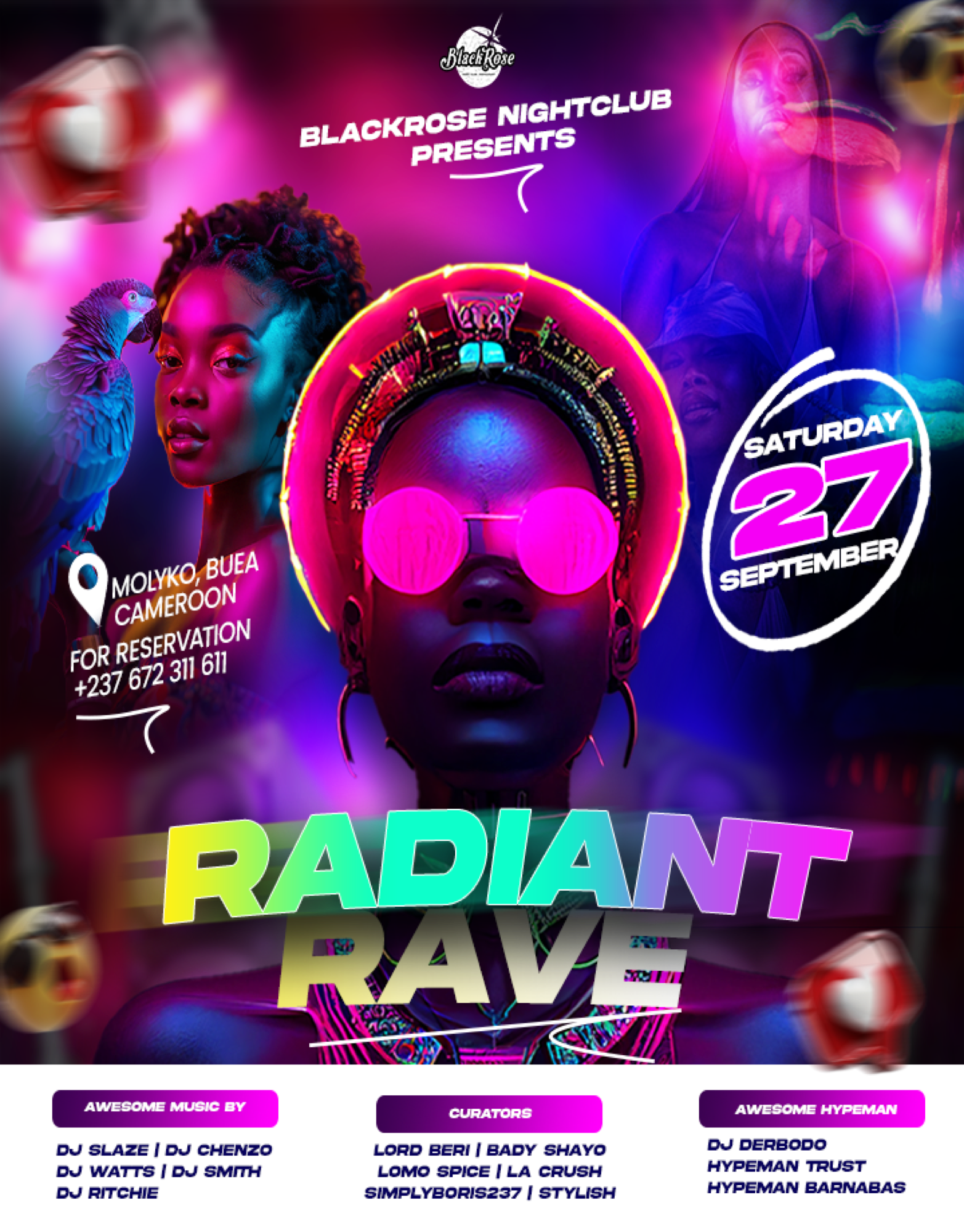 Radiant Wave party flyer